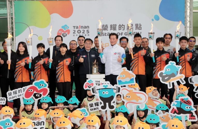 114年全中運聖火本島傳遞由臺南起跑 黃偉哲邀4/19-24來臺南觀賽