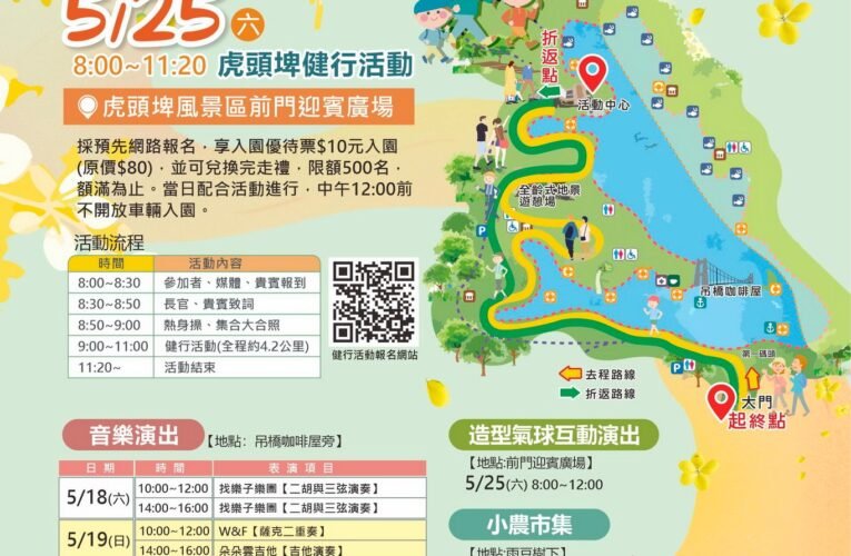 2024虎頭埤阿勃勒花季 邀您漫步徜徉黃金花雨