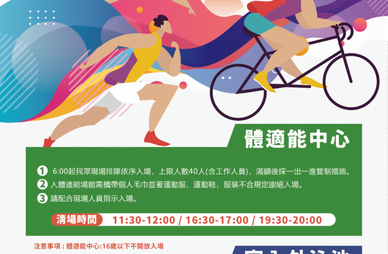 9月9日國民體育日臺南市27處收費場館免費開放使用
