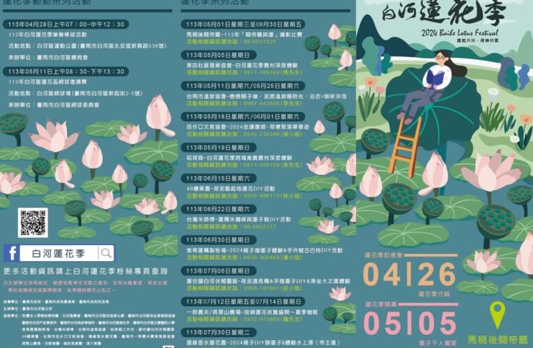 「2024白河蓮花季」精彩活動持續至八月 黃偉哲力推白河周邊輕旅行