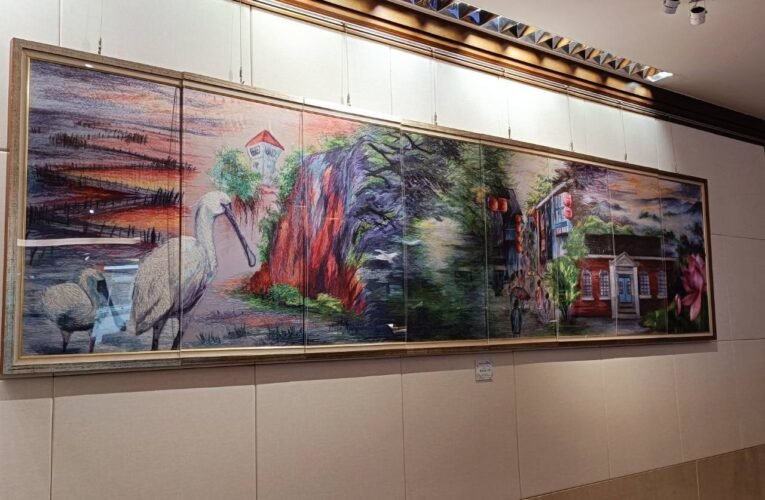 絲情畫藝在台糖長榮酒店 2025年飛針繡繪畫展