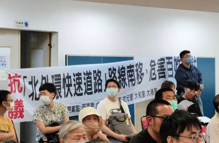 公文懸路燈桿引民怨 台南北外環道路公聽會爭議不斷