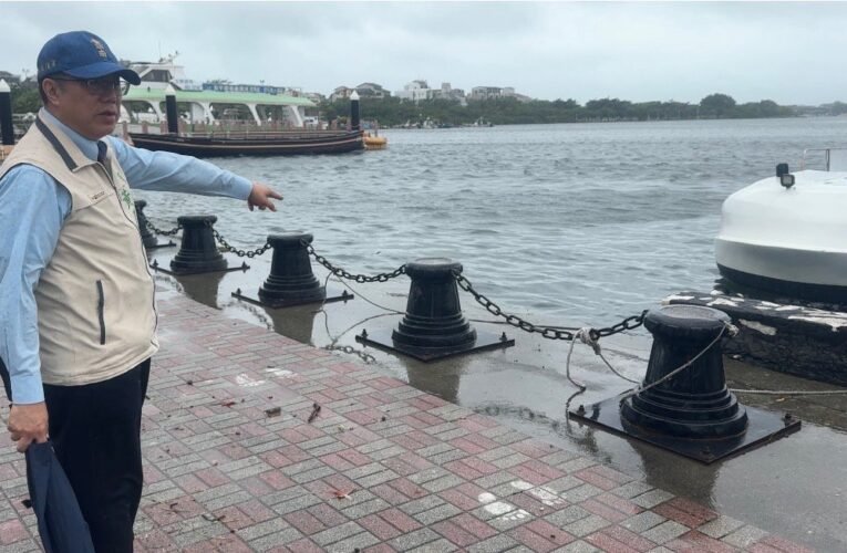 凱米颱風登入台南尚未傳出災情 黃偉哲召開防災整備會議並視察安平漁人碼頭、抽水站