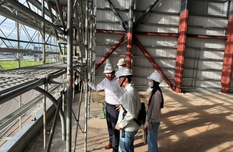 臺南市安南區全民運動館工程進度達65%  景觀鋼橋將成安南區打卡新地標