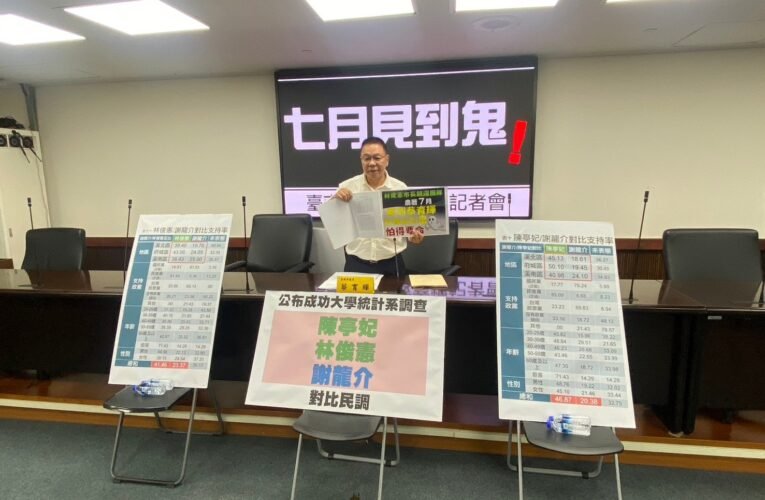 蔡育輝台南市長民調，反擊排藍民調不合理，民進黨怎會心虛如同見到鬼？