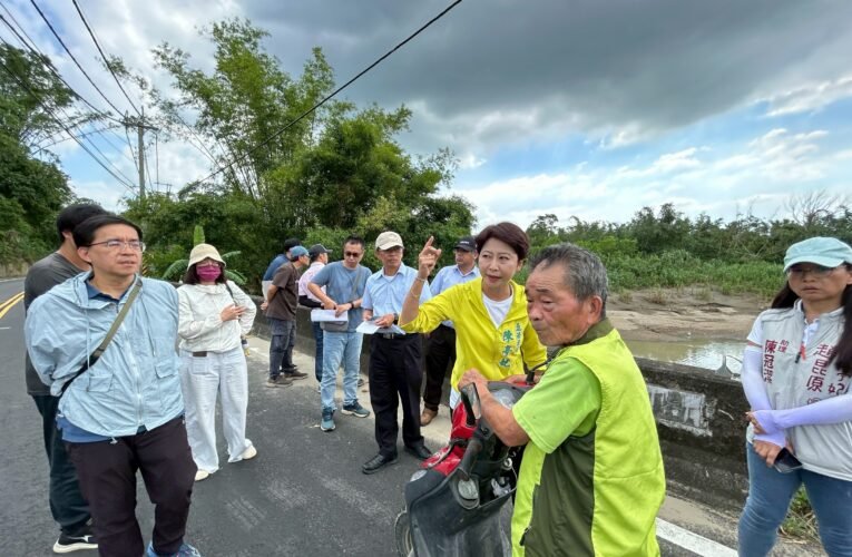 台南白河嘉宏橋逢雨淹水！立法委員陳亭妃推 4 項改善 爭 600 億治水預算