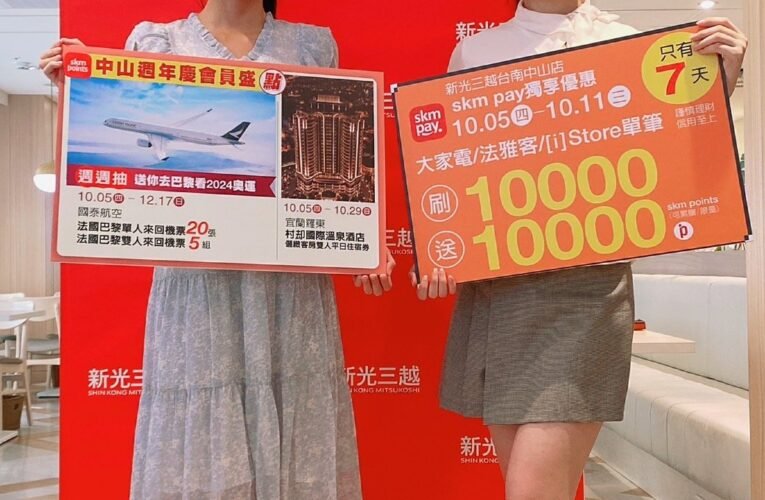 台南人火力全開就盼此檔！新光三越台南中山店週年慶10/5強勢登場