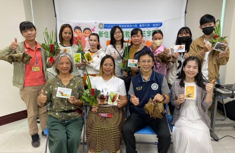 移民署邀新住民嚐「臺南粽」  手繪粉彩卡片慶端午