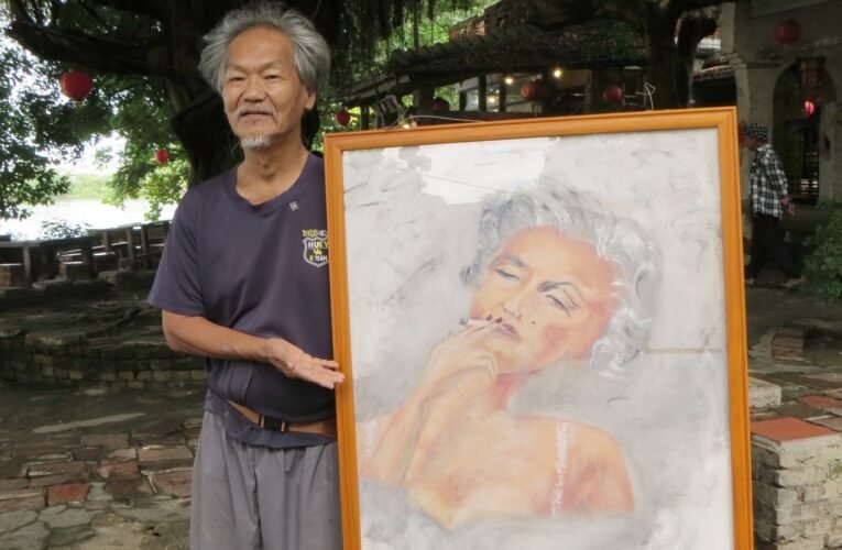 學甲區秘境老塘湖藝術村「廢墟古城」、「瑪莉蓮夢露」畫作歡迎遊客端午節來攬勝