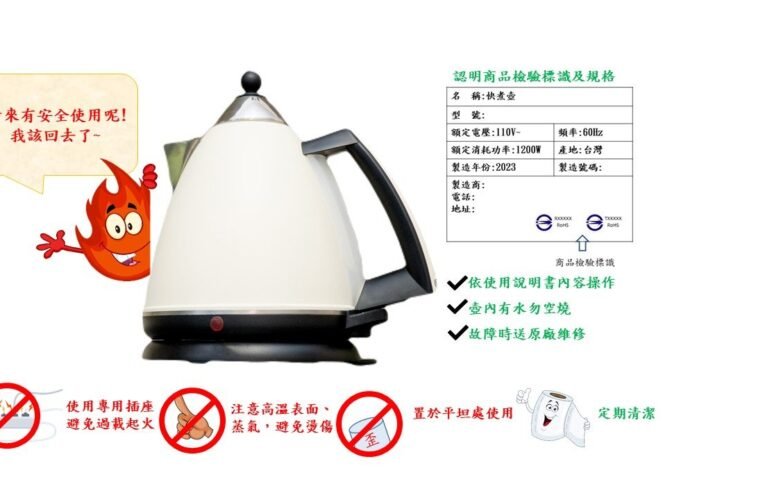 如何選購及使用快煮壺，標準檢驗局臺南分局提供消費者實用小技巧！