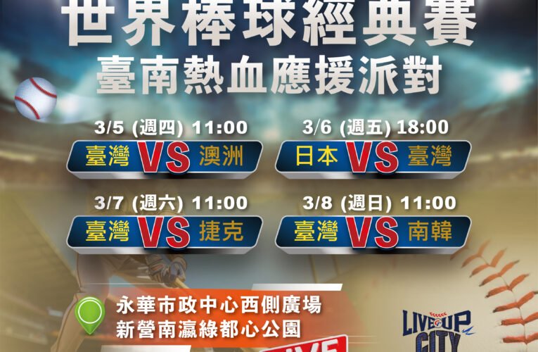 啦啦隊助陣！台南永華、南瀛綠都心同步直播經典賽 為台灣棒球英雄加油