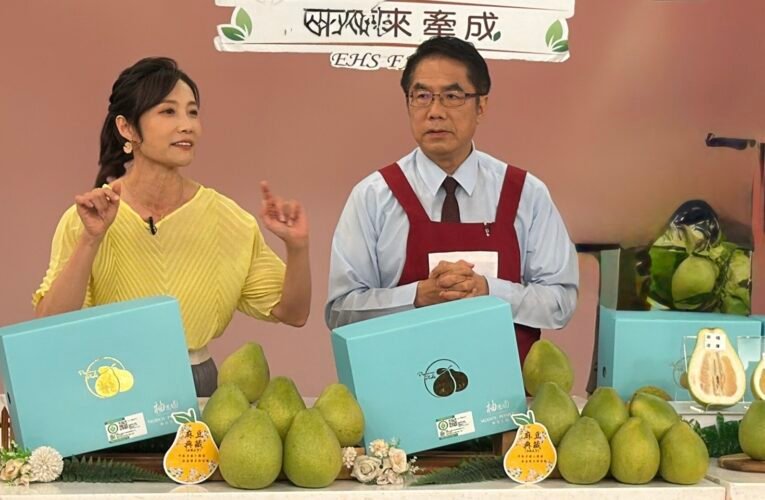 中秋吃正宗麻豆文旦臺南市長黃偉哲直播助攻40分鐘完售12.6噸